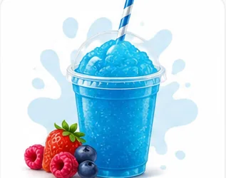 Blue raspberry slush drink for events